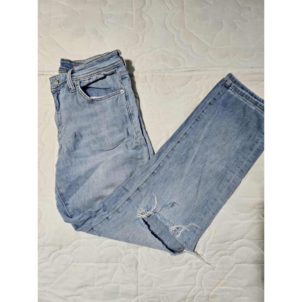 Anthropologie Pilcro Slim Boyfriend Crop Jeans Distressed Size 29